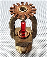 Sprinkler avec ampoule fusible rouge 68C