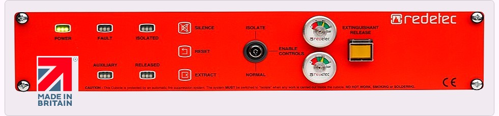 REDETEC Systme rackable 19 pouces pour la dtection et l'extinction automatique d'incendie dans des armoires informatiques fermes